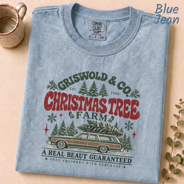 Christmas Tree Farm New Year's Shirt — alternate product mockup new year's tree farm shirt t-shirt product photo