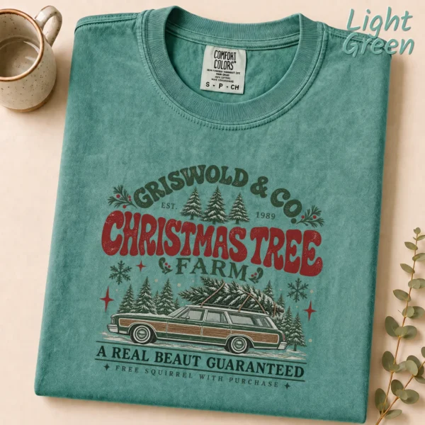 Christmas Tree Farm New Year's Shirt — alternate product mockup new year's tree farm shirt t-shirt front view