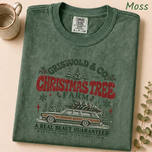 Christmas Tree Farm New Year's Shirt — alternate product mockup new year's tree farm shirt t-shirt product photo