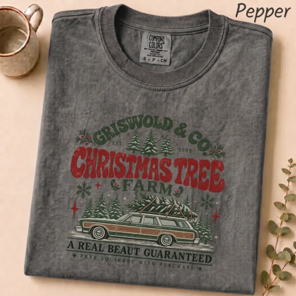 Christmas Tree Farm New Year's Shirt — alternate product mockup new year's tree farm shirt t-shirt alternate angle