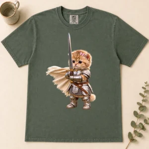 orange tabby kitten knight shirt t-shirt