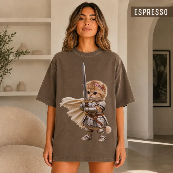 Orange Tabby Kitten Knight Shirt — alternate product mockup orange tabby kitten knight shirt t-shirt color options