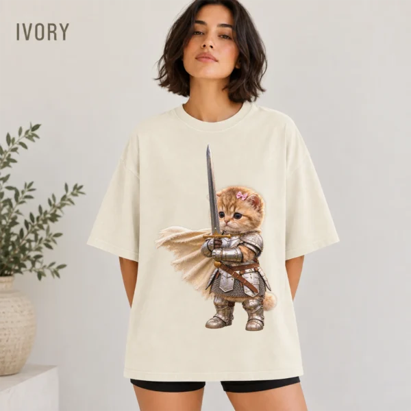 Orange Tabby Kitten Knight Shirt — alternate product mockup orange tabby kitten knight shirt t-shirt color options
