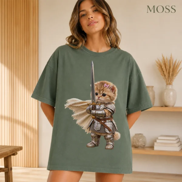 Orange Tabby Kitten Knight Shirt — alternate product mockup orange tabby kitten knight shirt t-shirt color options