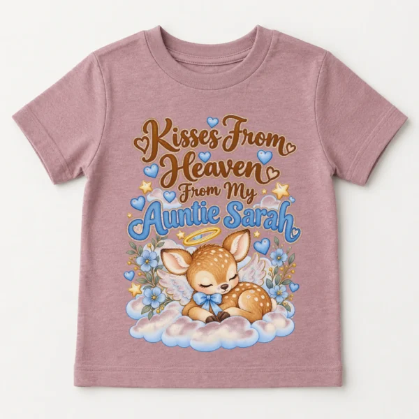 Personalized Auntie in Heaven Memorial Baby Bodysuit — toddler shirt mockup personalized auntie in heaven memorial baby bodysuit product photo