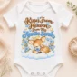 personalized auntie in heaven memorial baby bodysuit close-up detail