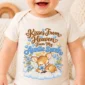 personalized auntie in heaven memorial baby bodysuit close-up detail