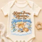 personalized auntie in heaven memorial baby bodysuit close-up detail