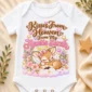 personalized auntie in heaven memorial baby bodysuit close-up detail