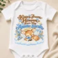personalized auntie in heaven memorial baby bodysuit close-up detail