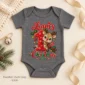 personalized baby first christmas bodysuit with name and year baby bodysuit color options