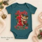 personalized baby first christmas bodysuit with name and year baby bodysuit color options