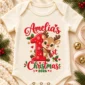 personalized baby first christmas bodysuit with name and year baby bodysuit product photo