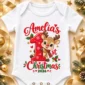 personalized baby first christmas bodysuit with name and year baby bodysuit product photo