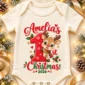 personalized baby first christmas bodysuit with name and year baby bodysuit