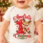 personalized baby first christmas bodysuit with name and year baby bodysuit product photo
