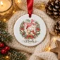 personalized baby first Christmas ornament product image close-up detail