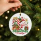 personalized baby first Christmas ornament with candy cane snowman product image product photo