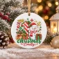 personalized baby first Christmas ornament with candy cane snowman product image product photo
