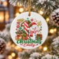 personalized baby first Christmas ornament with candy cane snowman product image product photo