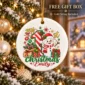 personalized baby first Christmas ornament with candy cane snowman product image product photo
