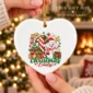 personalized baby first Christmas ornament with candy cane snowman product image product photo