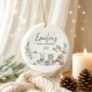 personalized baby name Christmas ornament with woodland animals product image product photo
