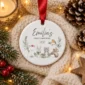 personalized baby name Christmas ornament with woodland animals product image product photo
