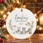 personalized baby name Christmas ornament with woodland animals product image product photo