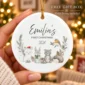 personalized baby name Christmas ornament with woodland animals product image product photo