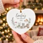 personalized baby name Christmas ornament with woodland animals product image product photo