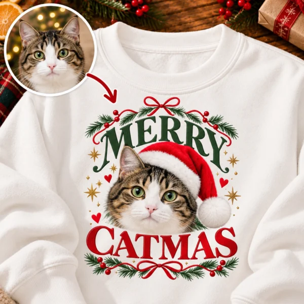 Personalized Cat Christmas Sweatshirt t-shirt