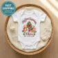 personalized Christmas tree baby bodysuit product photo
