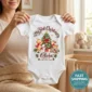 personalized Christmas tree baby bodysuit product photo