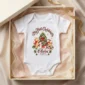 personalized Christmas tree baby bodysuit product photo