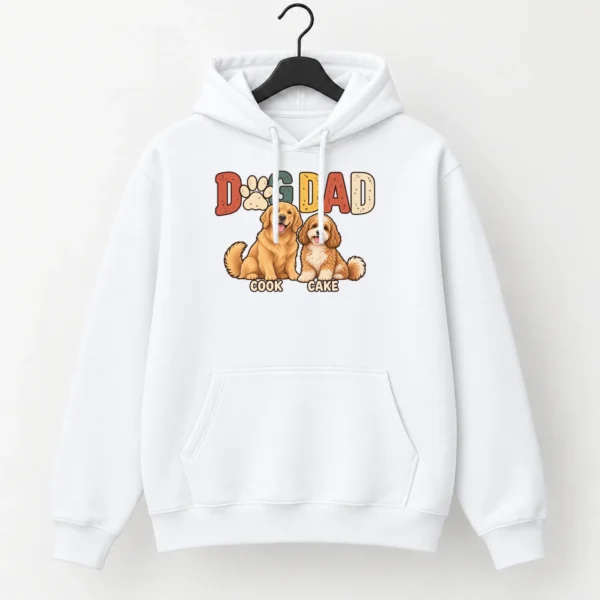 Personalized Dog Dad Shirt, Custom Dog Lover Hoodie & Sweatshirt — alternate product mockup personalized dog dad shirt t-shirt front view