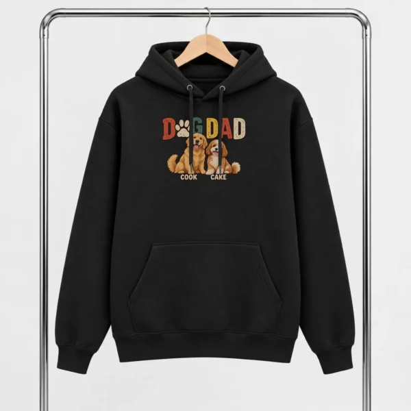 Personalized Dog Dad Shirt, Custom Dog Lover Hoodie & Sweatshirt — alternate product mockup personalized dog dad shirt t-shirt product photo