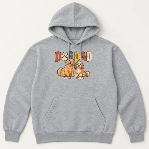 Personalized Dog Dad Shirt, Custom Dog Lover Hoodie & Sweatshirt — alternate product mockup personalized dog dad shirt t-shirt product photo