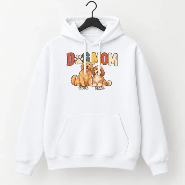 Personalized Dog Mom Shirt, Custom Dog Lover Hoodie & Sweatshirt — alternate product mockup personalized dog mom shirt t-shirt front view
