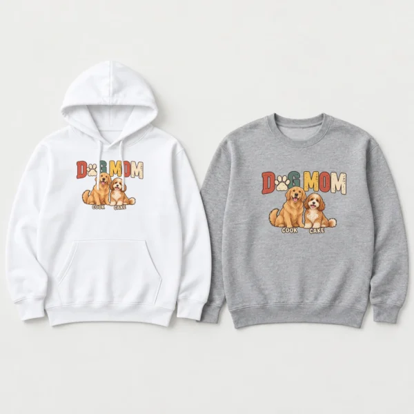 Personalized Dog Mom Shirt, Custom Dog Lover Hoodie & Sweatshirt — alternate product mockup personalized dog mom shirt t-shirt product photo