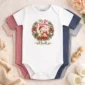 personalized first Christmas baby bodysuit color options
