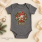 personalized first Christmas baby bodysuit color options