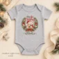 personalized first Christmas baby bodysuit color options