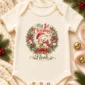 personalized first Christmas baby bodysuit product photo