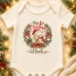 personalized first Christmas baby bodysuit product photo