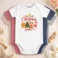 personalized first Christmas baby bodysuit color options