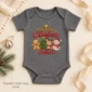 personalized first Christmas baby bodysuit color options