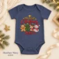 personalized first Christmas baby bodysuit color options