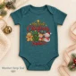 personalized first Christmas baby bodysuit color options