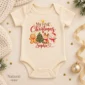 personalized first Christmas baby bodysuit color options